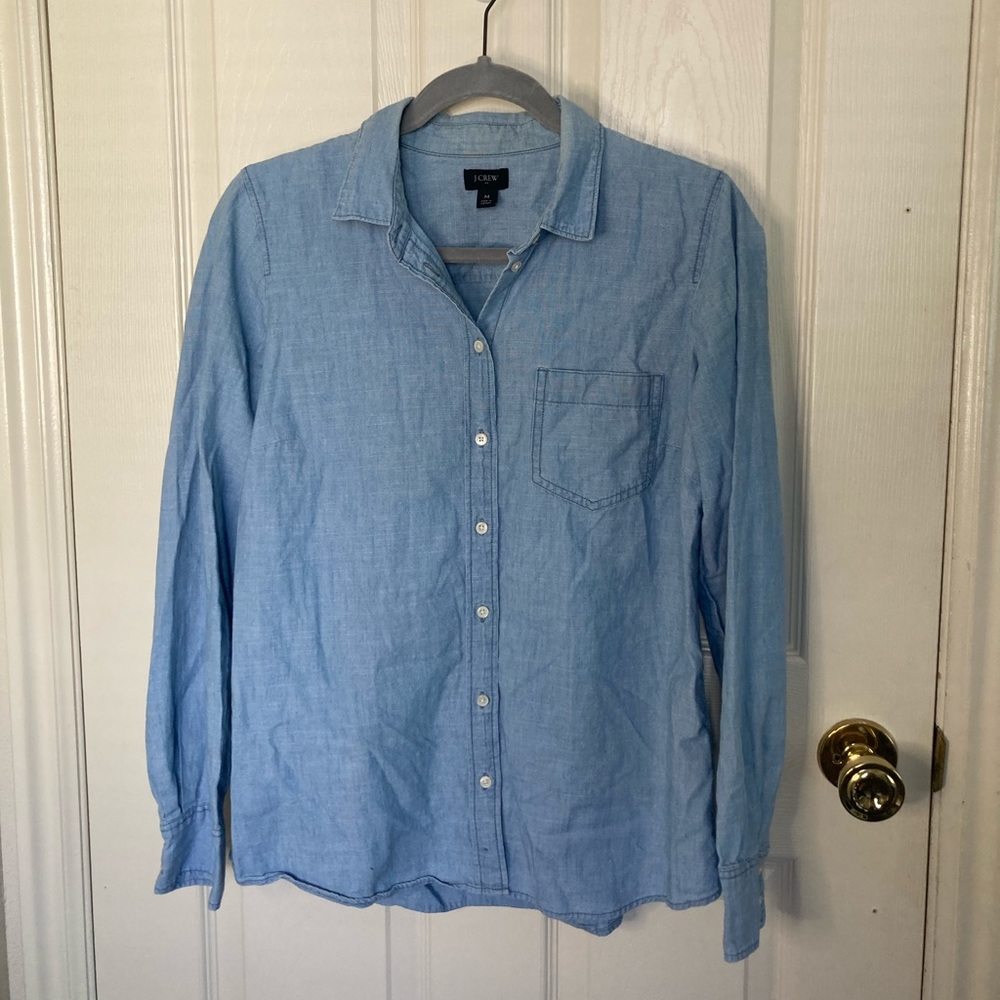 Blue J Crew Button Up Shirt